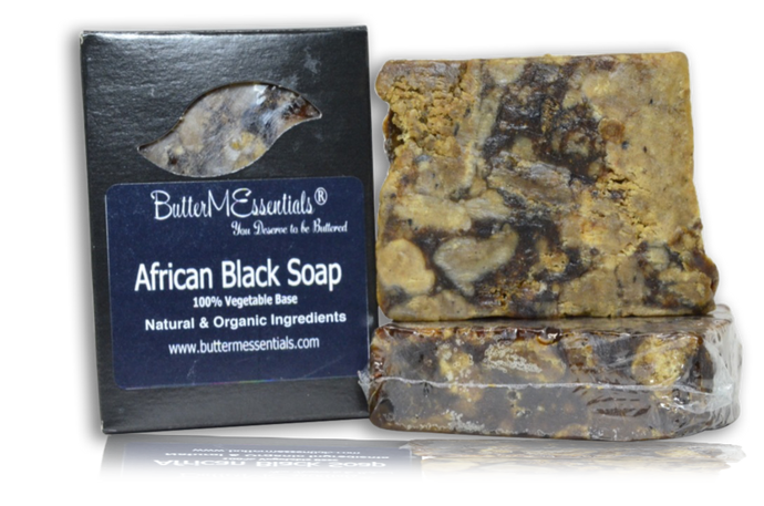 African black soaps in the package, unpacked, and wrapped 